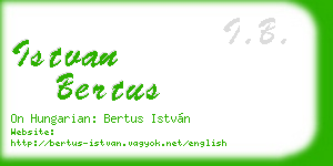 istvan bertus business card